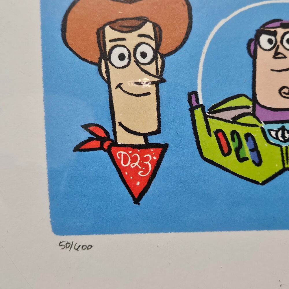 Disney Toy Story Buzz & Woody Lithograph 50/600 Numbered D23 Expo 2015 LE - Picture 2 of 5